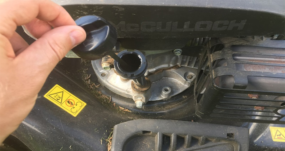 Clean Lawn Mower Air Filter Soaked In Oil